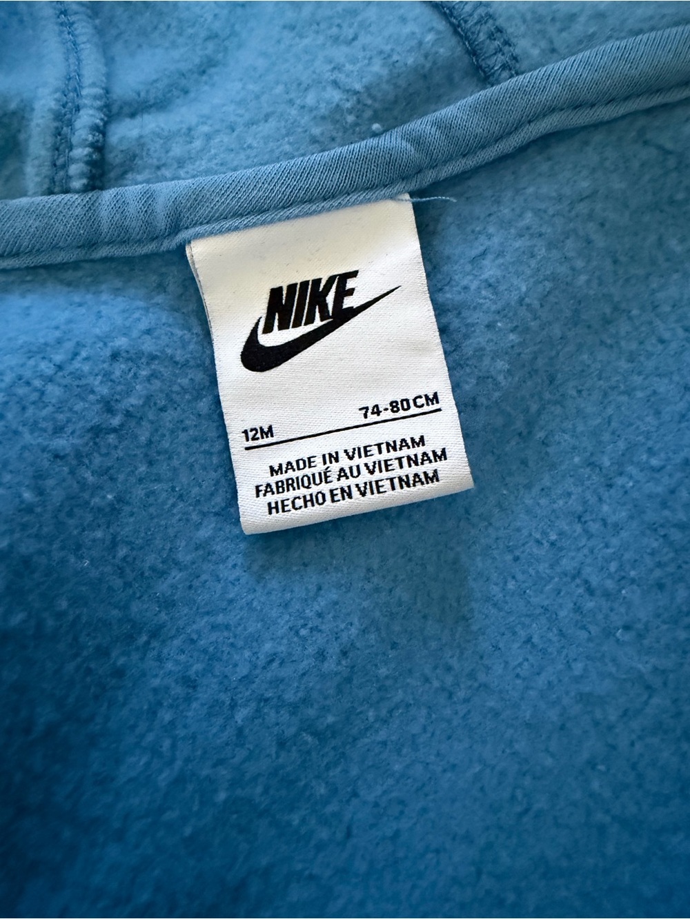 Nike Kids Light Blue Hoodie & Joggers Set 12M - Picture 5 of 7